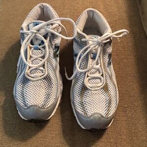 Kids White and Blue‎ Athletic Shoes